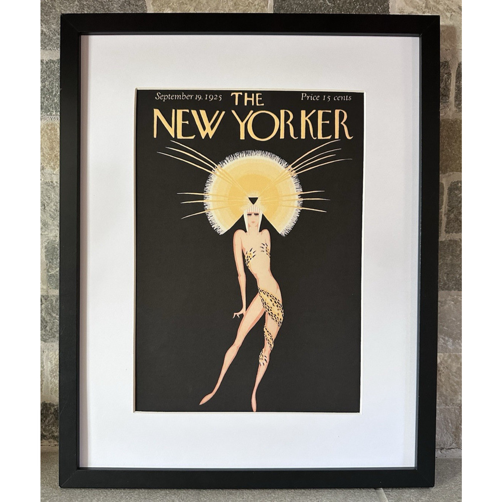 Framed 1925 The New Yorker Sept 19 Art Deco Max Ree Showgirl